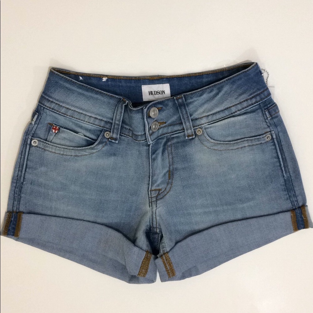 Hudson Jeans Ruby Mid-Thigh Denim Shorts Sz 24 NWT
